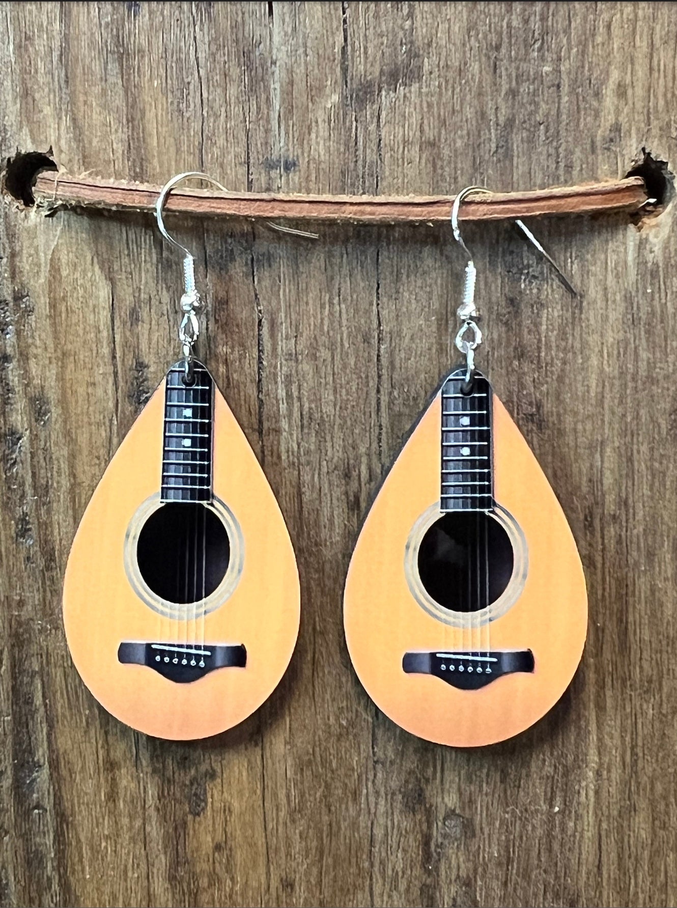 Guitar Wood Earrings