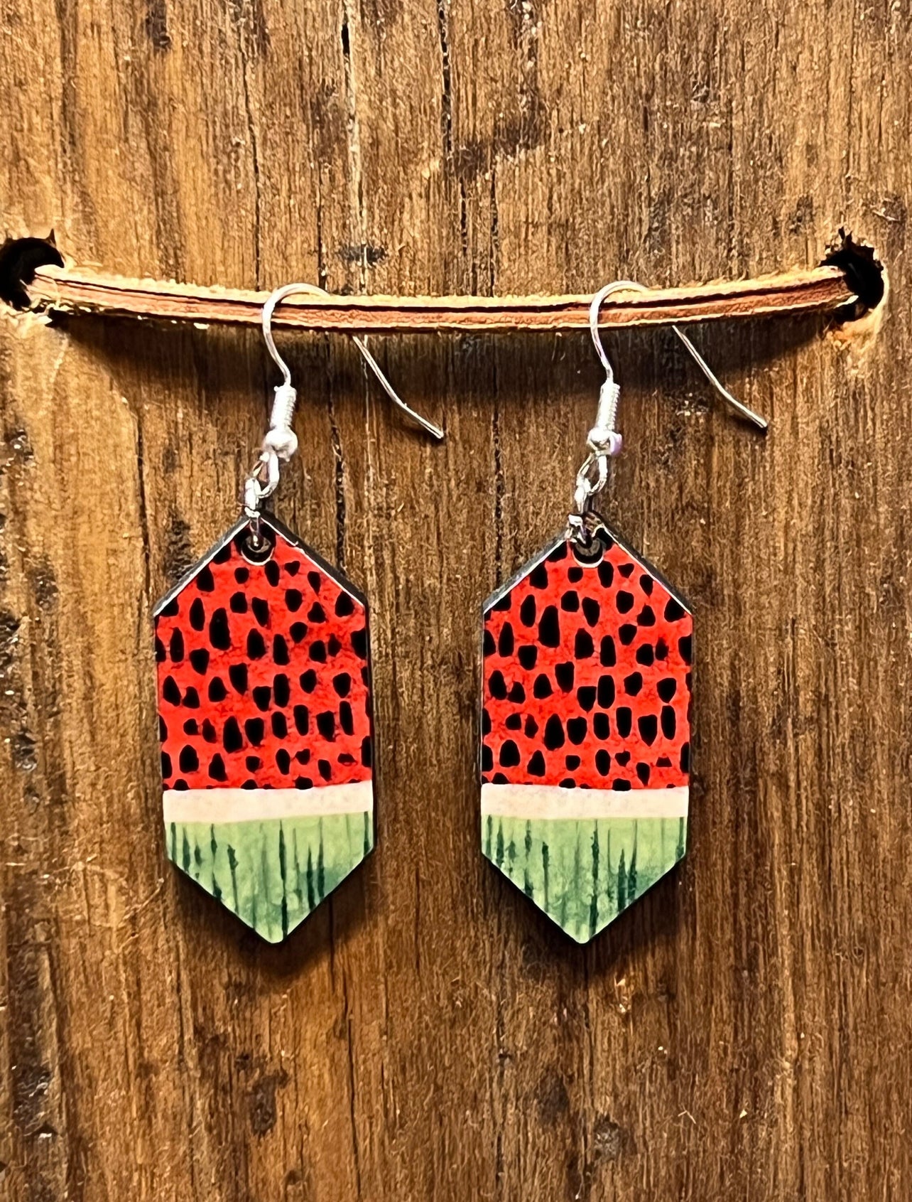 Watermelon Wood Earrings