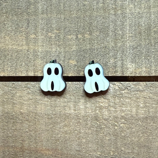 Gourd Stud Wood Earrings