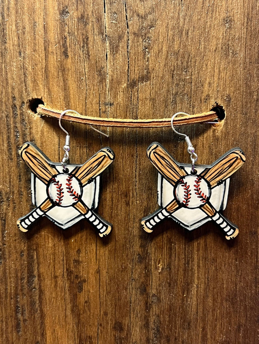 Baseball Earrings