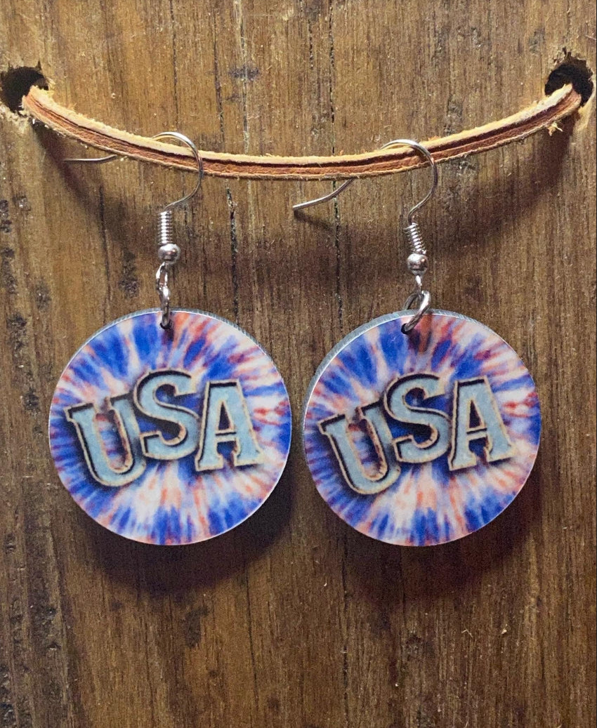 USA Wood Earrings