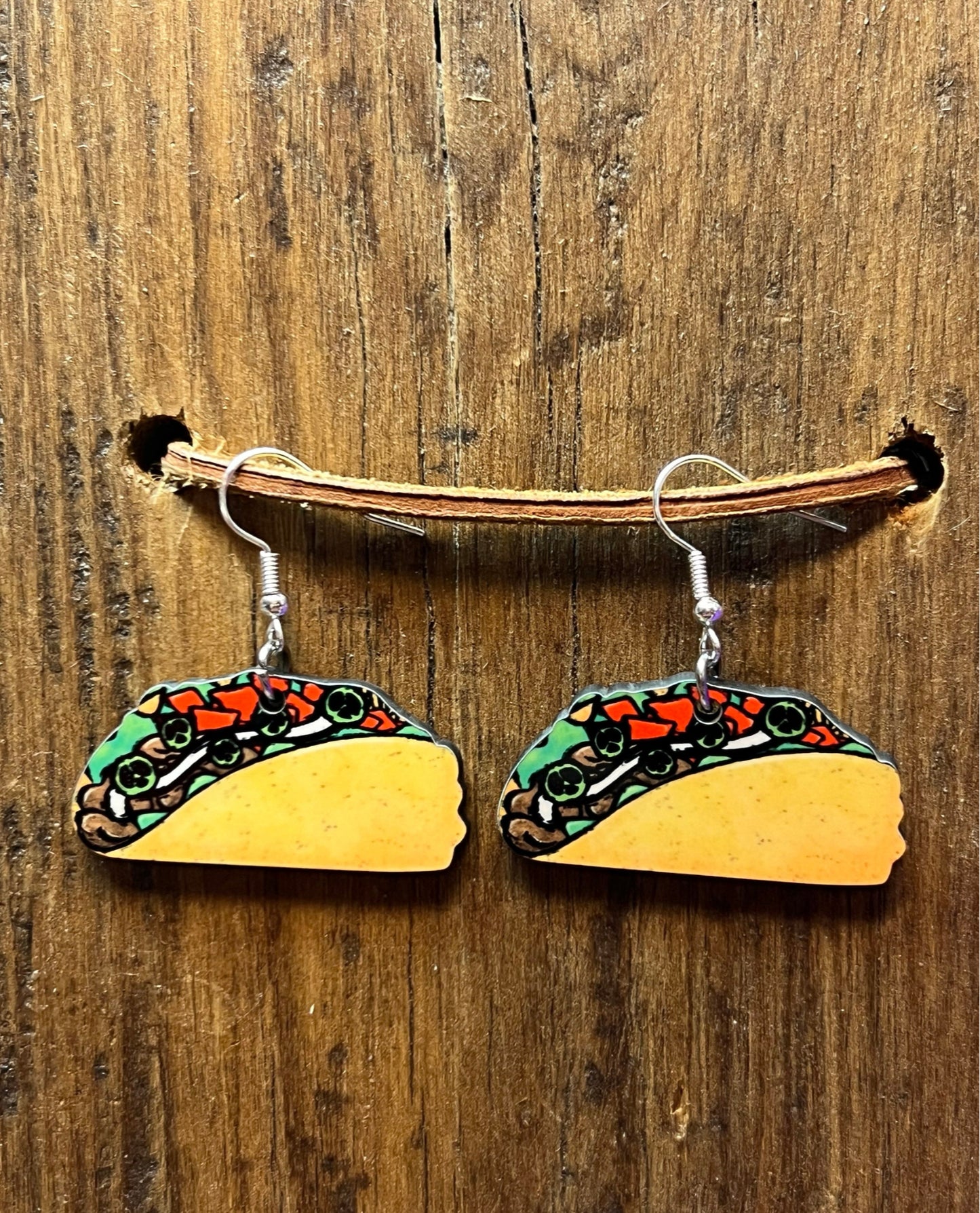 Taco Wood Earrings