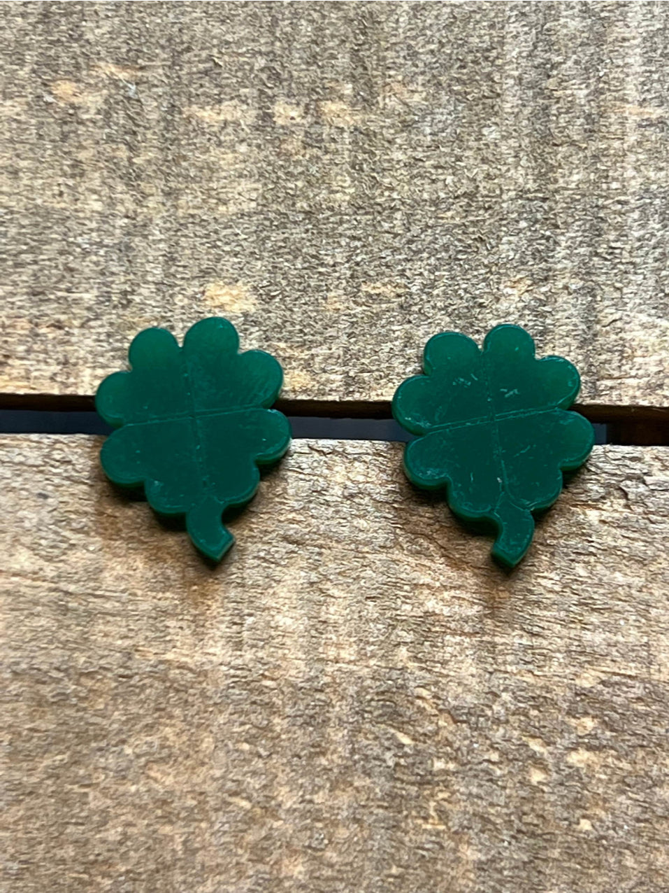 Shamrock Acrylic Stud Earrings