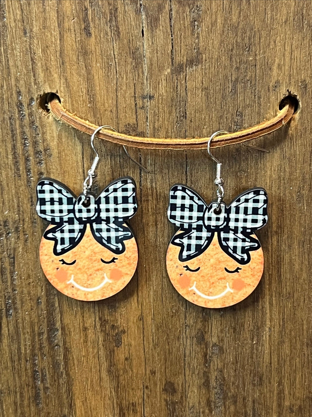 Gingerbread Christmas Wood Earrings