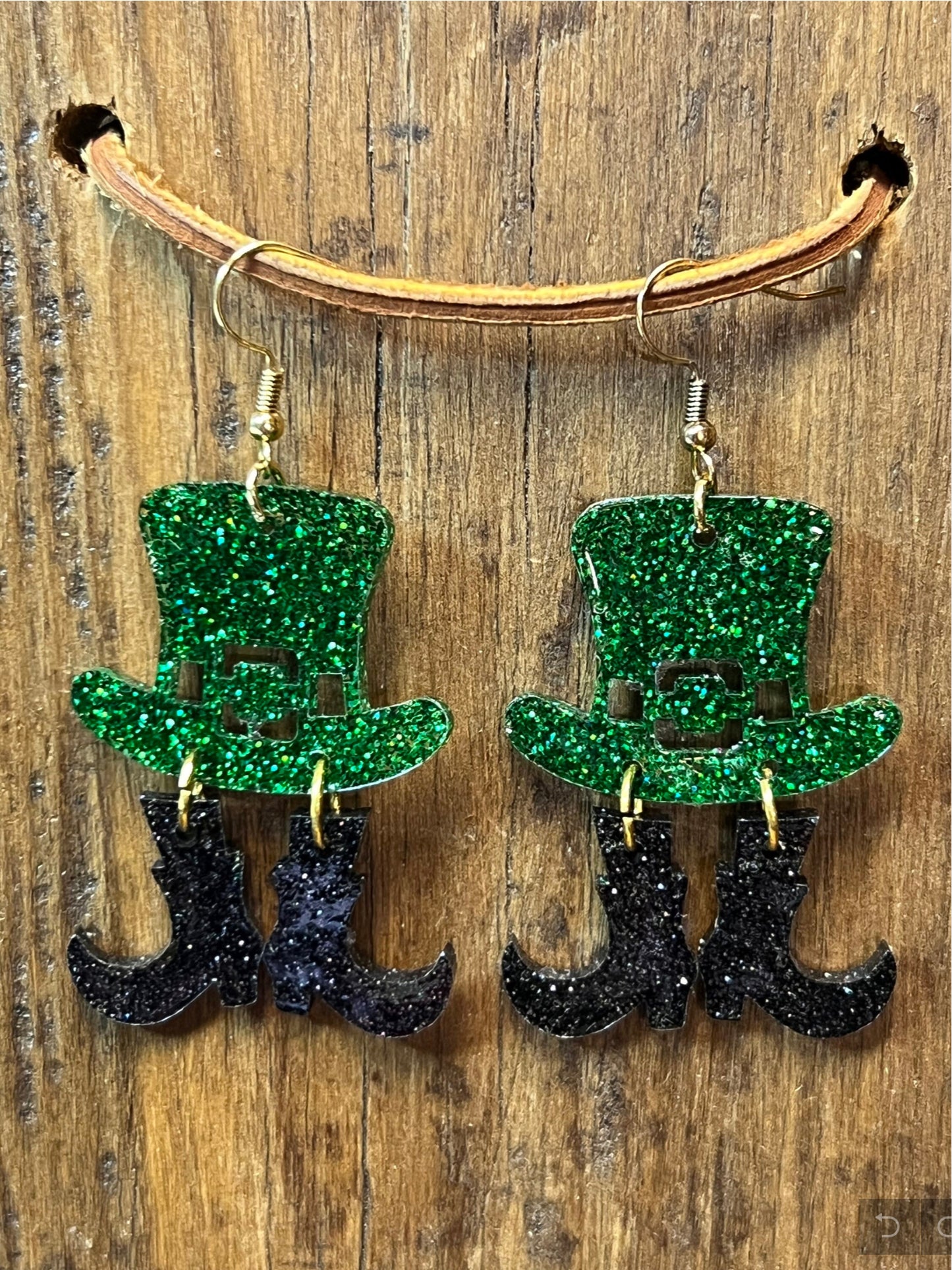 St. Patrick’s Dap Leprechaun Resin Earrings