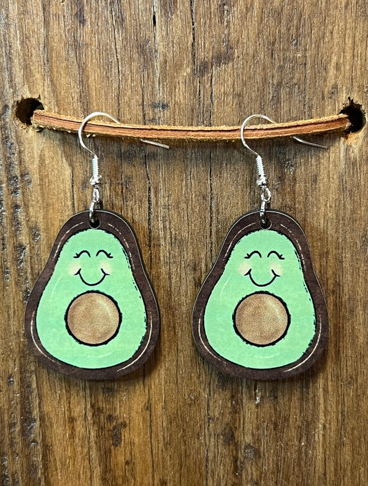 Avocado Wood Earrings