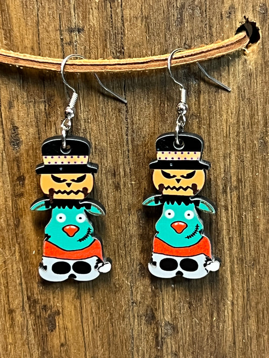 Halloween Trio Wood Earrings